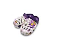 True Face Kids Clogs Closed Toe Non Slip Sandals Boys Girls Purple White 27