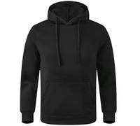 True Face Kids Hoodie Pullover Boys Girls Teens Unisex Classic Hooded Top Plain Ribbed Cuff Long Sleeve Sweatshirt Pull Over Hoody Black (Small, Year 14-15)