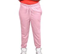 True Face Kids Trouser Fleece Jogging Bottoms PE Sweatpants Multi Pockets Drawstring Elasticated Joggers Cuffed Girls Boys Plain Sports School Pants Light Pink 7/8