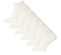 True Face Ladies 6 Pack Trainer Socks Women Ankle Low Cut Invisible Sports Socks, Cotton Breathable No Show Liner Socks 6 Pack - White 4-6