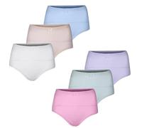True Face Ladies Underwear 6 Pack Soft Cotton Briefs, Seamless Hipster Panties with Lace Trim, Breathable & Comfy Fit, Stretchable Moisture-Wicking Knicker Plain-6 Pack Assorted WMS 10/12 (36-38)