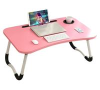 True Face Laptop Stand Smartphone Holder Desk Riser Foldable Adjustable Height Monitor Non-Slip Folding Home Office PC Printer Smart Stand Space for Cable Pen Small Accessories Pink