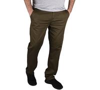 True Face Mens Chino Regular Fit Jeans Stretch Trousers Straight Leg Pants Casual Work Cotton Zip Fly Bottoms Khaki 34W / 32L