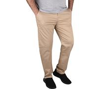 True Face Mens Chino Regular Fit Jeans Stretch Trousers Straight Leg Pants Casual Work Cotton Zip Fly Bottoms Beige 32W / 32L