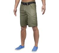 True Face Mens Chino Short Summer Slim Fit Shorts with Pockets Khaki 32