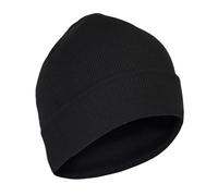 True Face Men's hat Thin Insulation Warm Cap Lined Woolly Knitted Insulate Head Wear Black - RS401 One Size