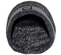 True Face Men's hat Thin Insulation Warm Cap Lined Woolly Knitted Insulate Head Wear (Grey Melange, One Size)