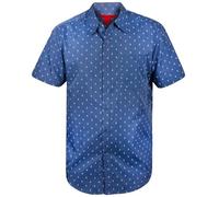 True Face Mens Hawaiian Shirts Short Sleeve Slim Fit Casual Summer Beachwear Funky Palm Tree Floral Print Hawaii Holiday Shirt Adult Lightweight Top Blue - 525 M