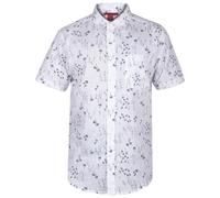 True Face Mens Hawaiian Shirts Short Sleeve Slim Fit Casual Summer Beachwear Funky Palm Tree Floral Print Hawaii Holiday Shirt Adult Lightweight Top White - 820 M