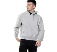 True Face Mens Hoodie Pullover Classic Hooded Fleece Top Plain Ribbed Cuff Long Sleeve Sweatshirt Pull Over Jumper Hoody Top Grey - 320GSM 4XL