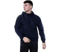 True Face Mens Hoodie Pullover Classic Hooded Top Plain Ribbed Cuff Long Sleeve Sweatshirt Pull Over Hoody Navy - 2, 4X-Large