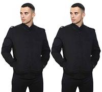 True Face Mens Jacket Zip Up Summer Lightweight Casual Ribbed Cuff Full Zipper Long Sleeve Outerwear