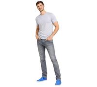 True Face Mens Jeans Slim Fit Stretch Trousers Denim Pants Cotton Bottoms Zip Fly 5 Pockets Western Casual Wear Elasticated All Waist & Leg Sizes in Grey, White, Blue, Black