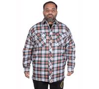 True Face Men's Padded Shirt Lined Lumberjack Jacket - Warm Winter Casual Work Check Top with Zipper, Long Sleeve, Ideal for Outdoor and Layering Green Red - Padded Shirt M