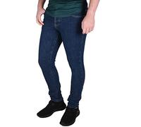 True Face Men's Skinny Jeans - Stretch Fit Denim Trousers with Button Fly, Multi-Pocket Design, Casual Wear Skinny Jeans for Men UK Stone Wash 34W / 32L