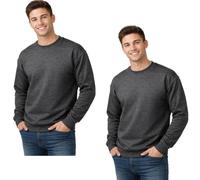 True Face Mens Sweatshirts Plain Workwear Casual Crew Neck Jumper Fleece Sweater Sports Leisure Pullover Top