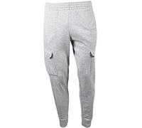 True Face Mens Trouser Fleece Sweatpants Cargo Combat Joggers Multi Pockets Elasticated Sports Running Fitness Gym Jogging Bottoms Grey L