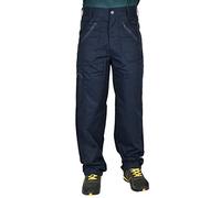 True Face Mens Trouser Heavy Duty Combat Cargo Multi Zip Pockets Workwear Pants Bottoms Navy 30W X 32L
