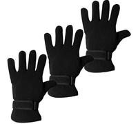 True Face Mens Womens Gloves Adults Magic Mittens Stretch Winter Warm Soft Regular Fit Black - RS166-3 Pack