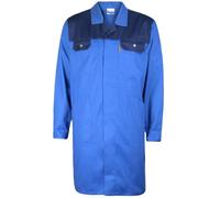 True Face Men's Work Jacket - Durable Canvas Shirt Jacket, Classic Long-Lasting Utility Coat, Rugged Outdoor Overall Design, Heavy-Duty Workwear for Construction, and Casual Use Blue - Overall L
