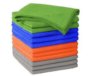 True Face Microfibre Cloth 12 Pack All-Purpose Cleaning Cloths for Cars, House, Kitchen, Windows, Soft & Absorbent Lint Free Streak 30x30 CM Multi-Colour