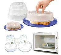 True Face Microwave Plate Covers 5 Pack - Ventilated Food Lids for Microwave Oven, Reusable Splash Guard Cover for Bowls & Dishes, BPA-Free, Fits 11.5-22.5cm