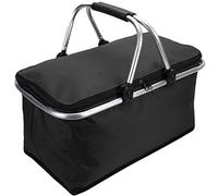 True Face Picnic Basket Cooler Bag 30L Lunch Camping Food Box Folding Cooling Cool Bags Waterproof Outdoor BBQ Travel Camping Baskets with Carry Handle 30 Litres Capacity