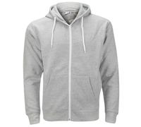 True Face Plain Mens Fleece Zip Up Hoody Warm Pullover Hoodies Lined Zipper Top Colours Hoodie Grey XL