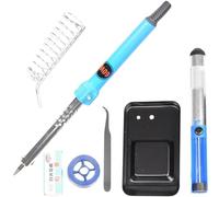 True Face Soldering Iron Kit Electronic,60W Adjustable Temperature 200-450°C Soldering-Iron Welding Gun with Desoldering Pump, Electric Solder Iron Pen Multi