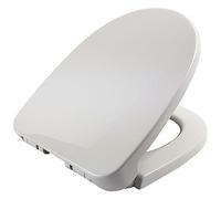 True Face Toilet Seat D Shape Square Soft Close White Bathroom Quick Release Bottom Top Fixing Anti Slam Lid Cover Hygiene Rectangle Loo Seats One Size