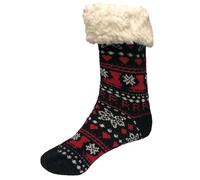 True Face Unisex Ultimate Thermal Sock, tog thermal low cut non slip ankle slipper socks Black - RS381C - 4-7