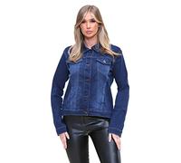 True Face Women Denim Jackets Long Sleeve Jeans Jacket for Women Ladies Trucker Jacket Classic Casual Lightweight Button Down Collar Vintage Summer Jacket Top with Pockets Dark Wash - TF10,8
