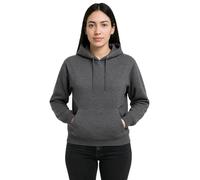 True Face Women Hoodie Pullover Fleece Classic Ladies Hooded Top Plain Ribbed Cuff Long Sleeve Sweatshirt Pull Over Jumper Hoody Top Charcoal M