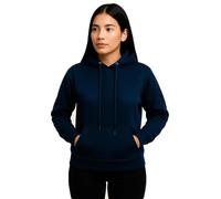 True Face Women Hoodie Pullover Fleece Classic Ladies Hooded Top Plain Ribbed Cuff Long Sleeve Sweatshirt Pull Over Jumper Hoody Top Navy XL