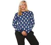 True Face Womens Christmas Jumper Ladies Xmas Sweatshirt Pullover Santa Snowman Long Sleeve Top