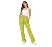 True Face Womens Fleece Jogging Bottoms Open Hem Elasticated Joggers Gym Pants Trousers Green Glow 16