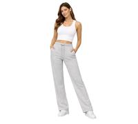 True Face Womens Fleece Jogging Bottoms Open Hem Elasticated Joggers Gym Pants Trousers Grey 12