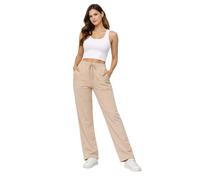 True Face Womens Fleece Jogging Bottoms Open Hem Elasticated Joggers Gym Pants Trousers Nude 16