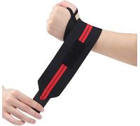 True Face Wrist Straps Weight lifting - 1 Pair Gym Wrist Wraps with Thumb Loop - Wrist Supports for Gym, Bodybuilding, Cross-Training Red Black M