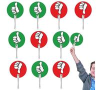 True/False Paddles - 10-Pack Classroom Voting Signs | Double-Sided Yes Or No Teacher Paddles | Green & Red Student Interaction Tools For Quizzes, Auctions & Events