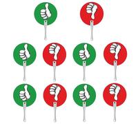 True False Paddles - 9.5 Inch Classroom Voting Set | PC Double Sided Paddles - Green Red Yes No Cards For Teacher Student Interaction Learning Activity Use