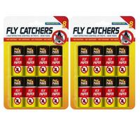 True Gifts 16X Sticky Paper Hanging Pull Out Fly Trap Catcher Insect Killer Strip Tape Ideal For Pest Control In The House Or Garden (16)