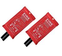 True Gifts 2X Fire Blanket 1 X 1M, Quick Unfolding Safety Blanket, Emergency Survival Safety Fire Blanket For Home, Kitchen, Garage, Office,