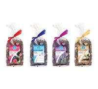 True Gifts 4 Pack Potpourri Fragrances, Long-Lasting Scented Dried Botanicals For Home, Bathroom, Wild Berries, Fluffy Towels, Lavender,