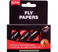 True Gifts 4Pk Fly Papers - Multi-Use Pest Control Solution - Pest Insect Flies - Catcher/killer - Fly Papers For Indoor, Outdoor, Garden,