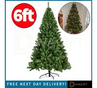 True Gifts 6Ft/1.8M Artificial Christmas Tree Xmas Realistic Green Natural Branches With Solid Metal Legs