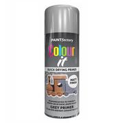 True Gifts Supergift.com Grey Primer All Purpose 400Ml Quick Drying Spray, Fast Dry And Excellent Coverage For Metal, Wood, Plastic And More