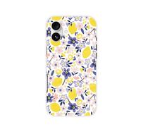 True Gifts Tough Phone Case for iPhone 16 - Shockproof Dual-Layer Polycarbonate Phone Cover with Gloss Finish | Drop Protection | 3D Wrap Printed Design for iPhone 16 Plus/Flora Lemon