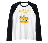 True Girl Arizona Country Life Horse Riding Raglan Baseball Tee
