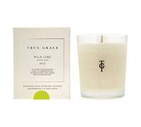 True Grace Wild Lime Classic Candle-Citrus Luxury Scent, Natural Wax, 40hr Burn (190g)